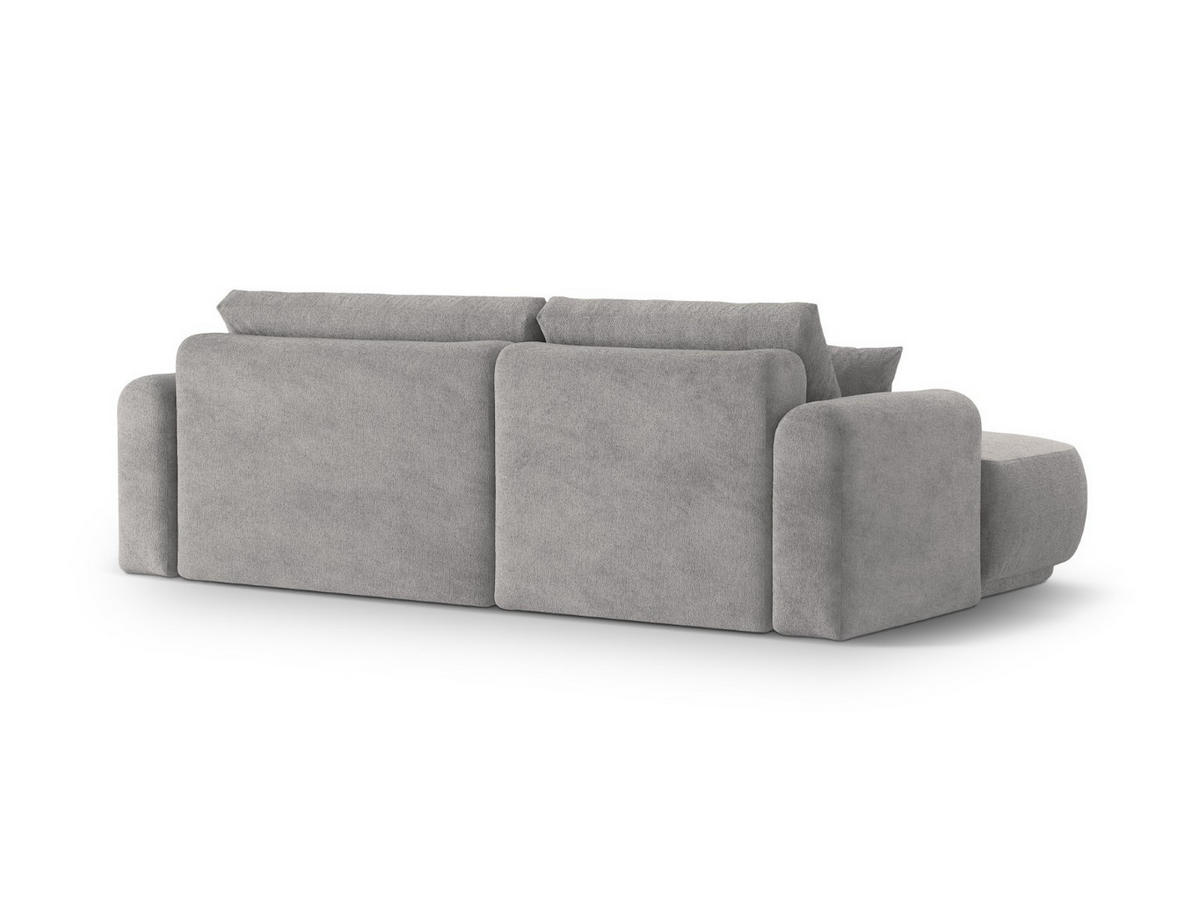 SCHLAFSOFA modular mit Bettkasten links Ella aus strukturiertem Stoff dunkelbeige 5 Sitzplätze - Mokka, Textil (174/271cm) - Micadoni