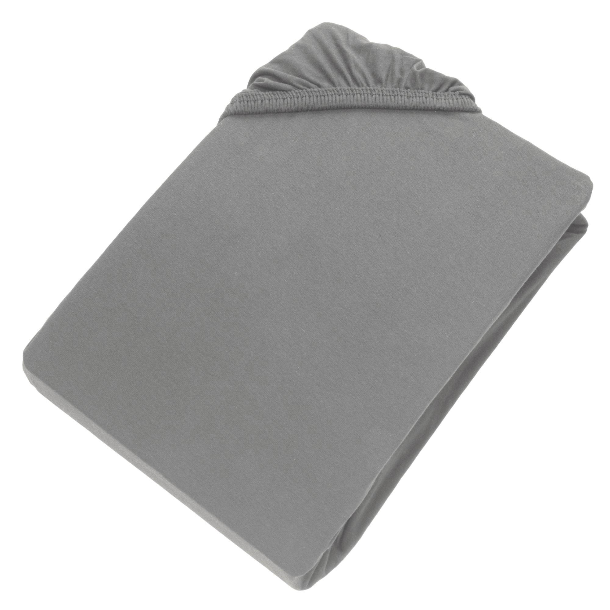 SPANNBETTLAKEN BASIC - Grau, Textil (100/200cm) - Schöner Wohnen