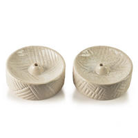 RÄUCHERSTÄBCHENHALTER 2er-Set Beige 7x7x3 cm Keramik - Beige, Keramik (7/3/7cm) - Mondex