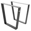 TISCHBEINE 2er Set V-Form 75 x 72 cm Dunkelgrau - Bronzefarben, Metall (75/8/72cm) - ML-DESIGN