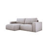 ECKSOFA Carl L-förmig Schlaffunktion und Bettkasten weicher Cordstoff flexibel stellbar lose Rückenkissen freistehend LINKS 143x247x83cm Greige - Greige, Holz/Textil (143/247cm) - DomoHome