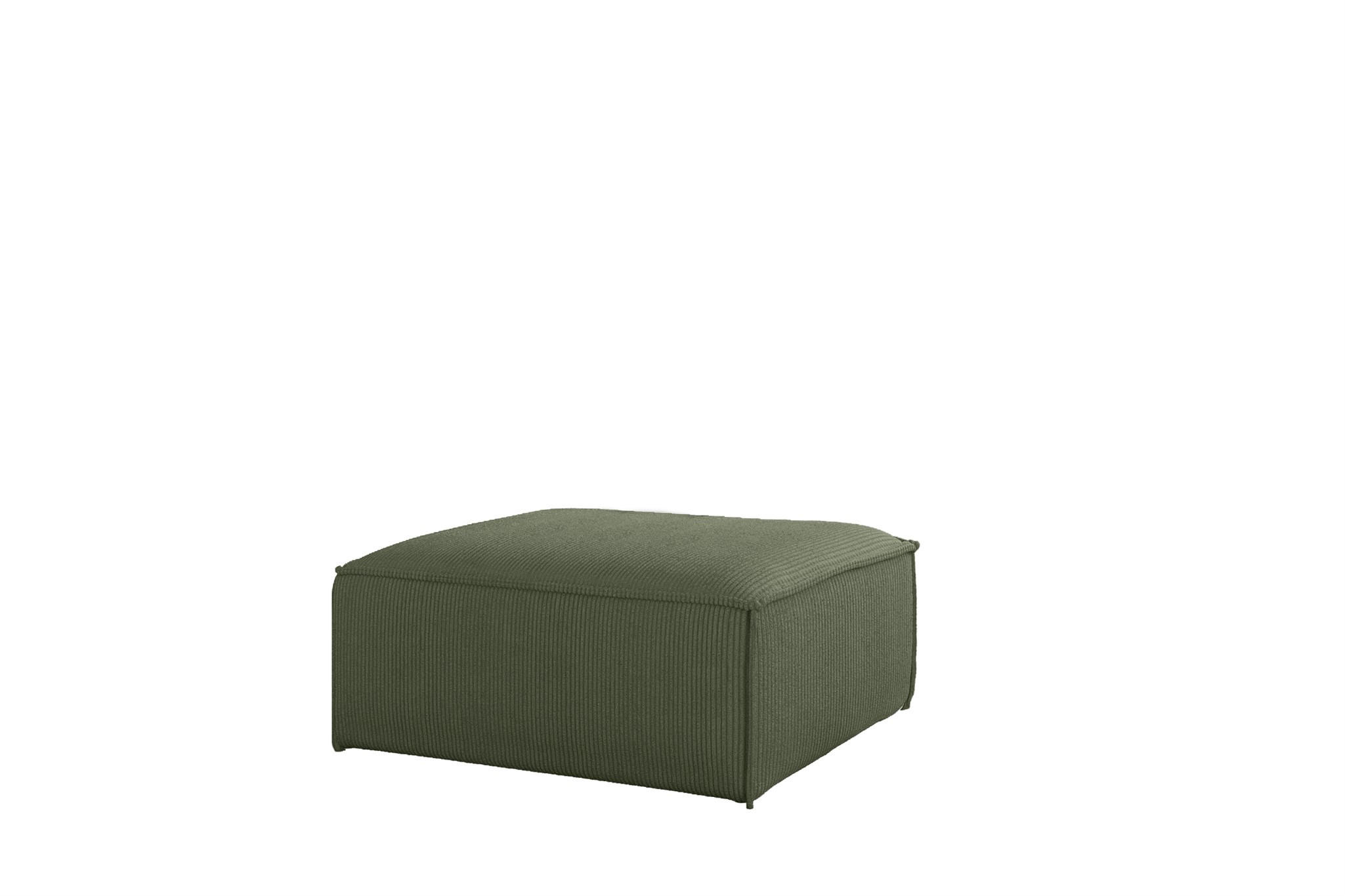 POLSTERHOCKER Celes Premium In Scala - Grün, Holzwerkstoff/Textil (105/40/105cm) - Fun Möbel