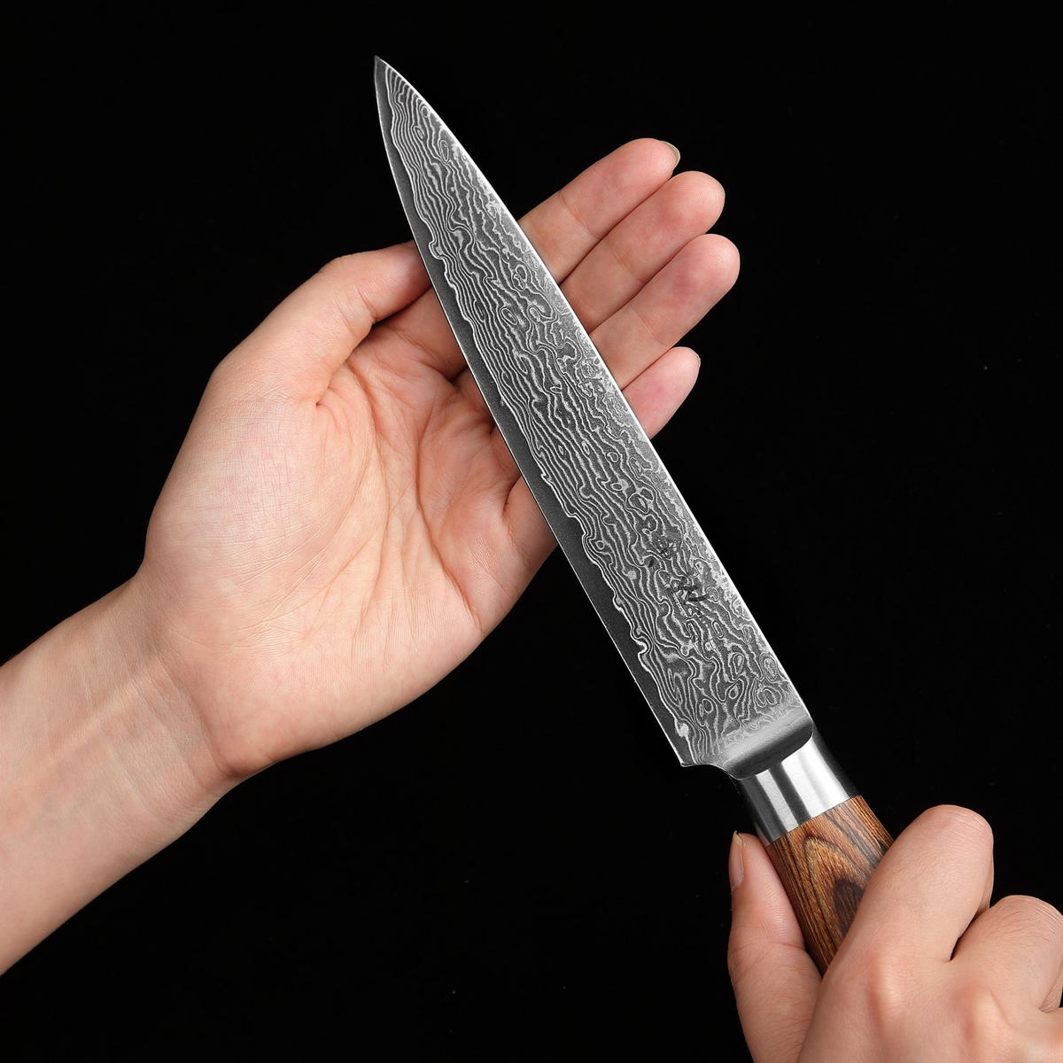 FLEISCHMESSER 17 cm - Braun, Holz/Metall (32cm) - Wakoli