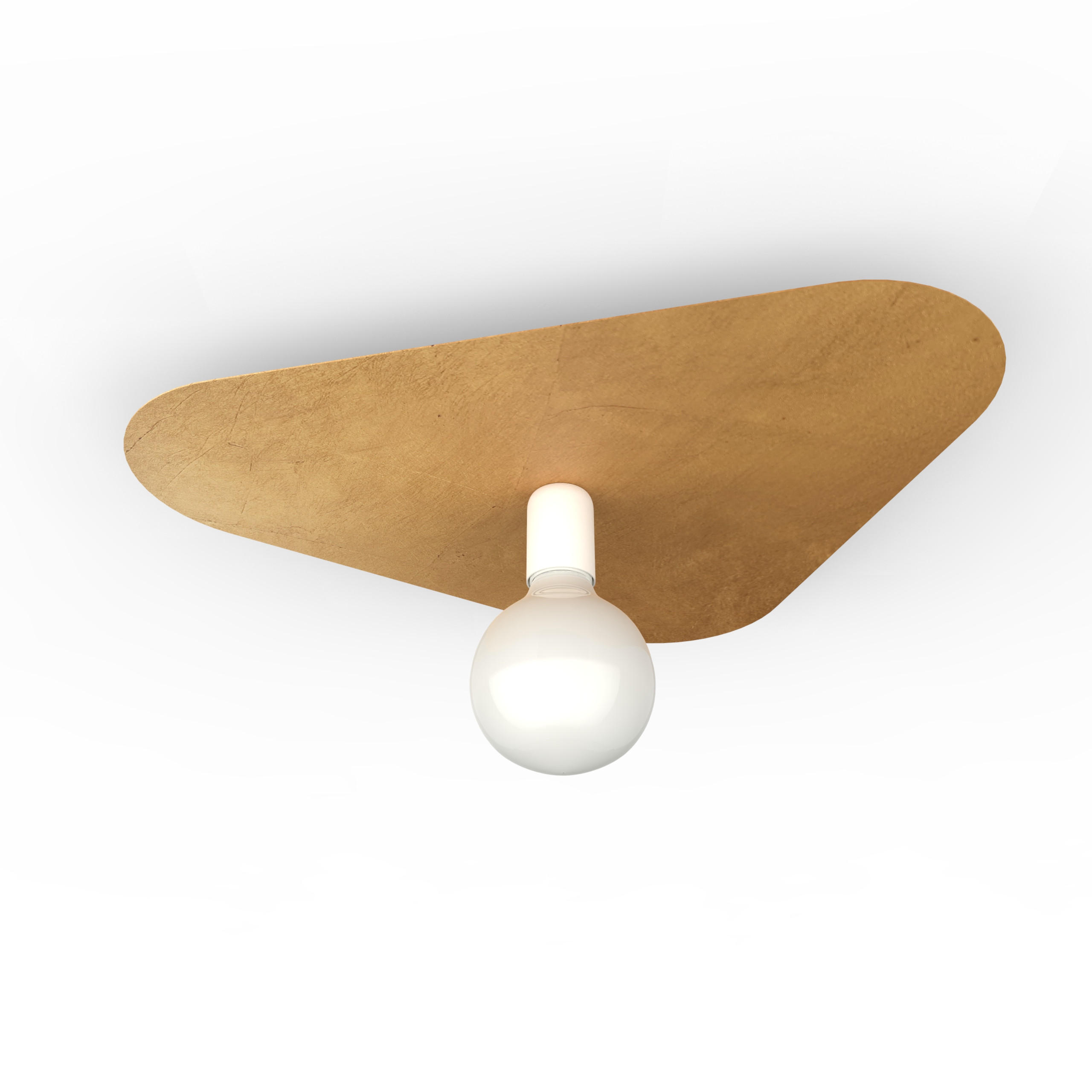 DECKENLEUCHTE - Goldfarben, Metall (42/50/7cm) - Lumicom