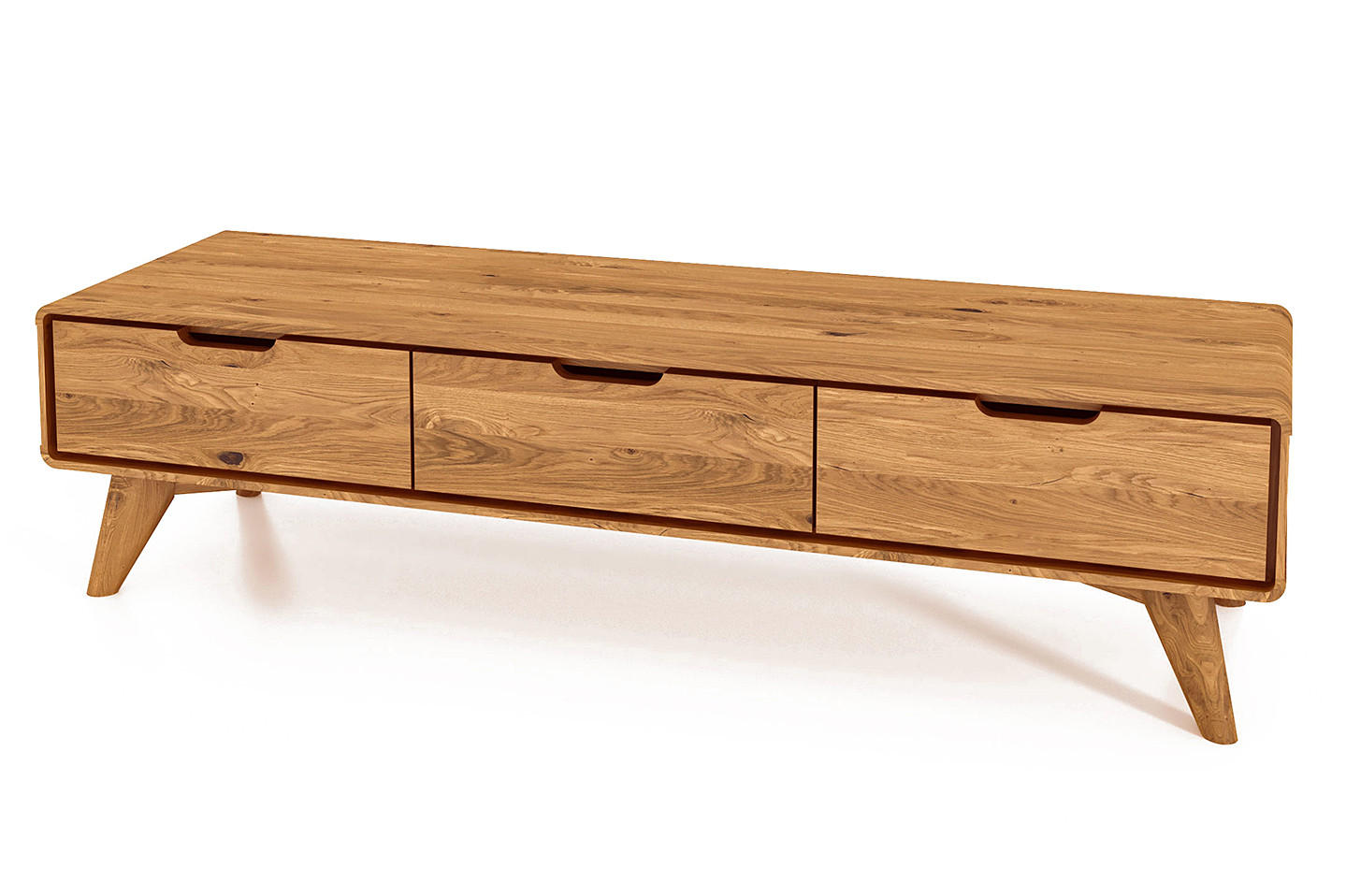 GREG TV-SCHRANK Wildeiche - Wildeiche, Holz (134/33/40cm) - byoak