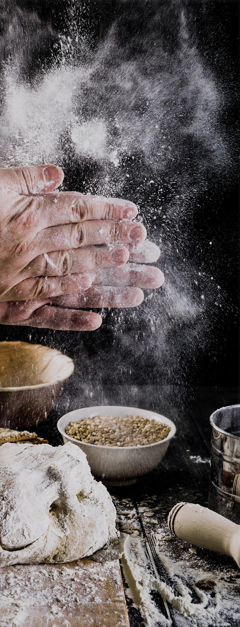 GLASBILD 30x80 cm Küche backen modern - Beige, Glas (30/80cm) - artissimo