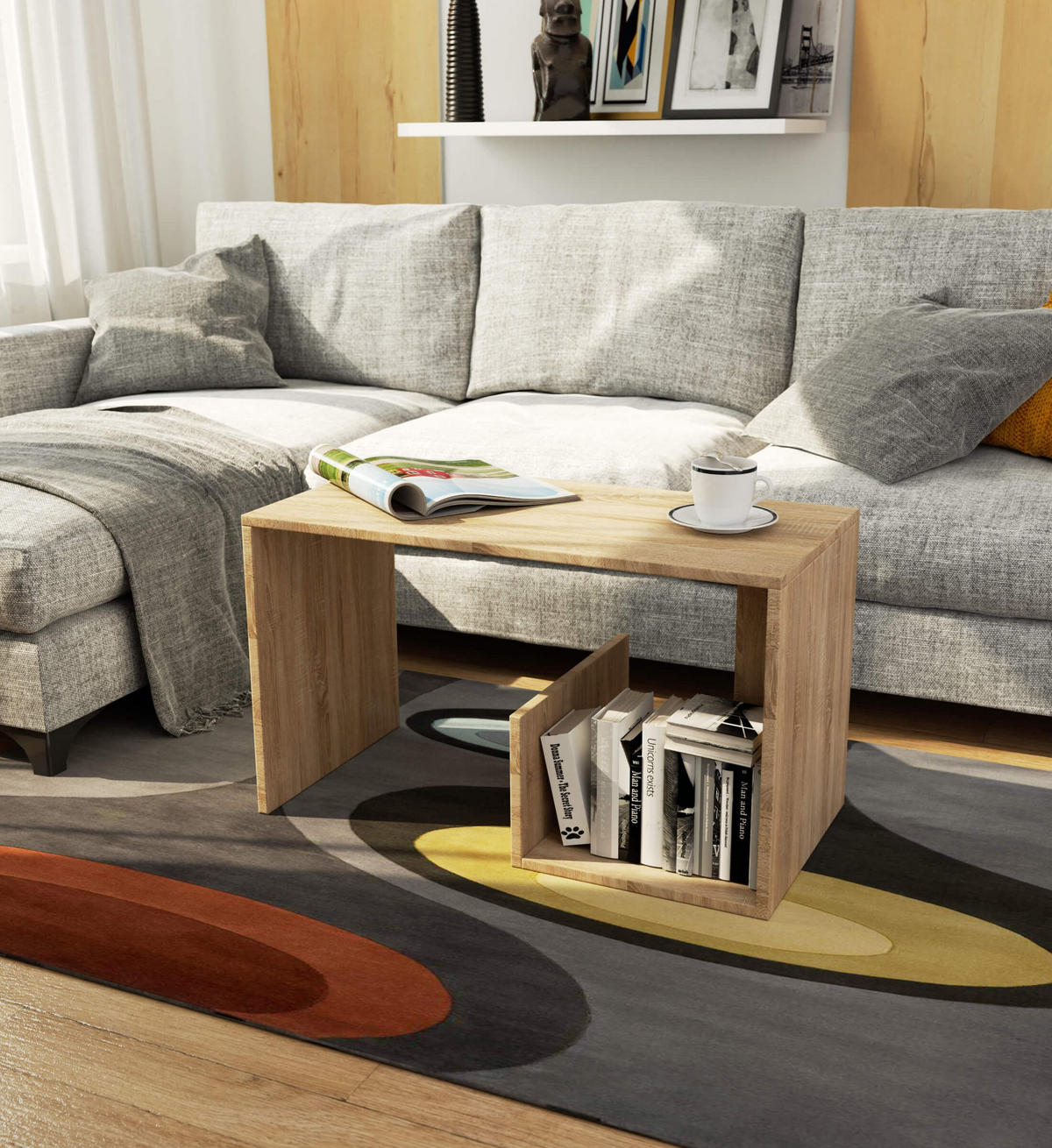 COUCHTISCH Eiche Sonoma 45/80/40 - Sonoma Eiche, Holzwerkstoff (40/80/45cm) - RAUMHIRSCH FURNITURE