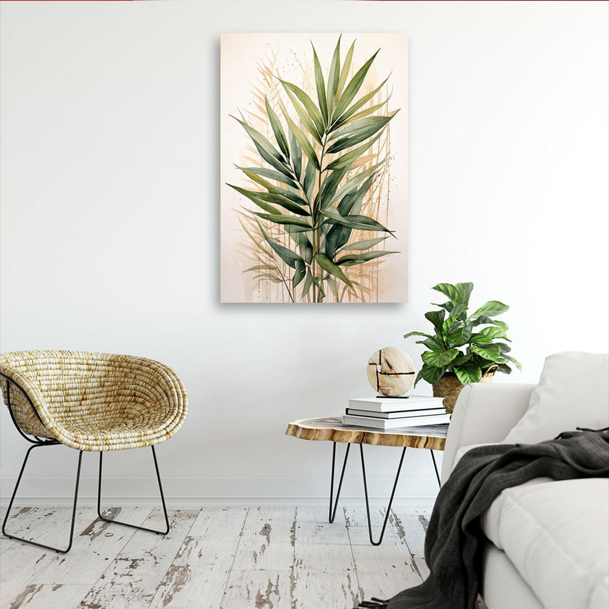 LEINWANDBILD Natur und Botanik 60x90cm - Grün, Textil (60/90cm) - Feeby