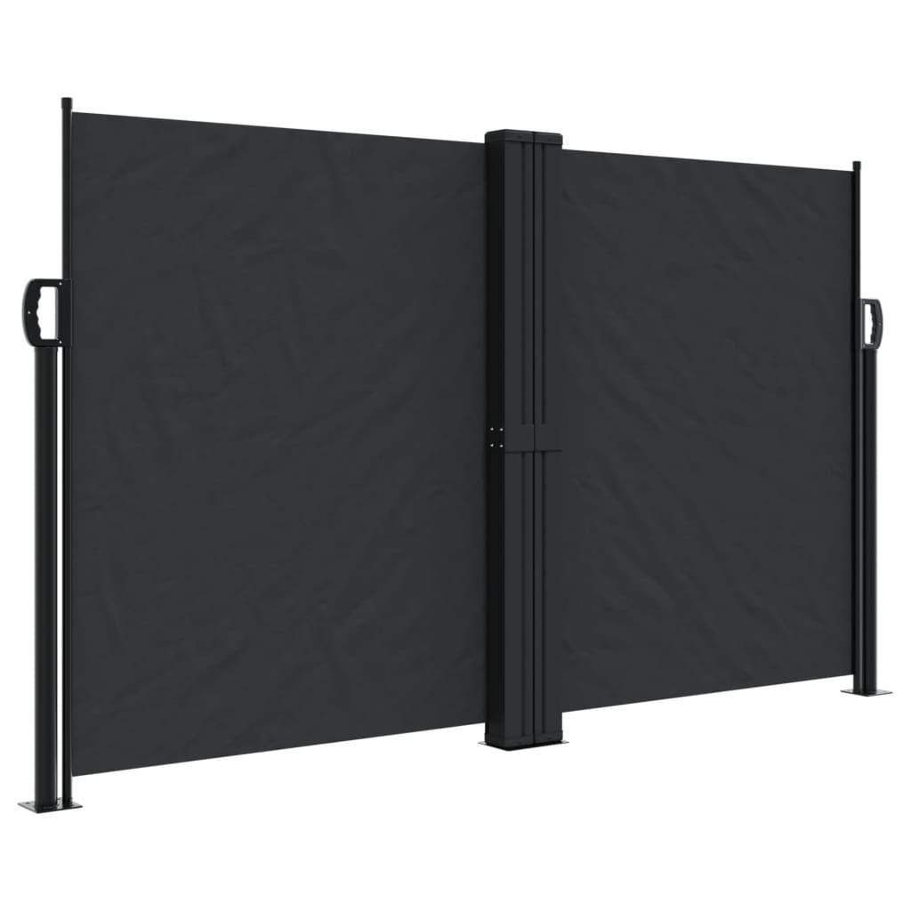SEITENMARKISE Ausziehbar Schwarz 140x1200 cm - Schwarz, Textil (1200/140/1200cm) - furnicato