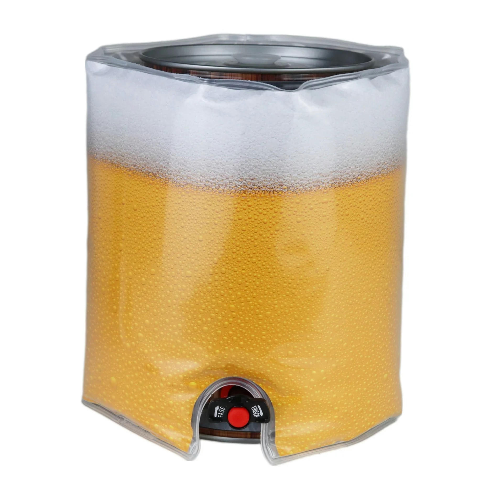KÜHLMANSCHETTE für 5 Liter Fässer Bierfass - Transparent, Kunststoff (17/10/25cm) - ich-zapfe