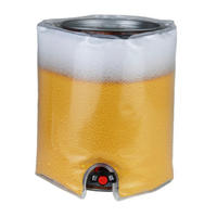 KÜHLMANSCHETTE für 5 Liter Fässer Bierfass - Transparent, Kunststoff (17/10/25cm) - ich-zapfe