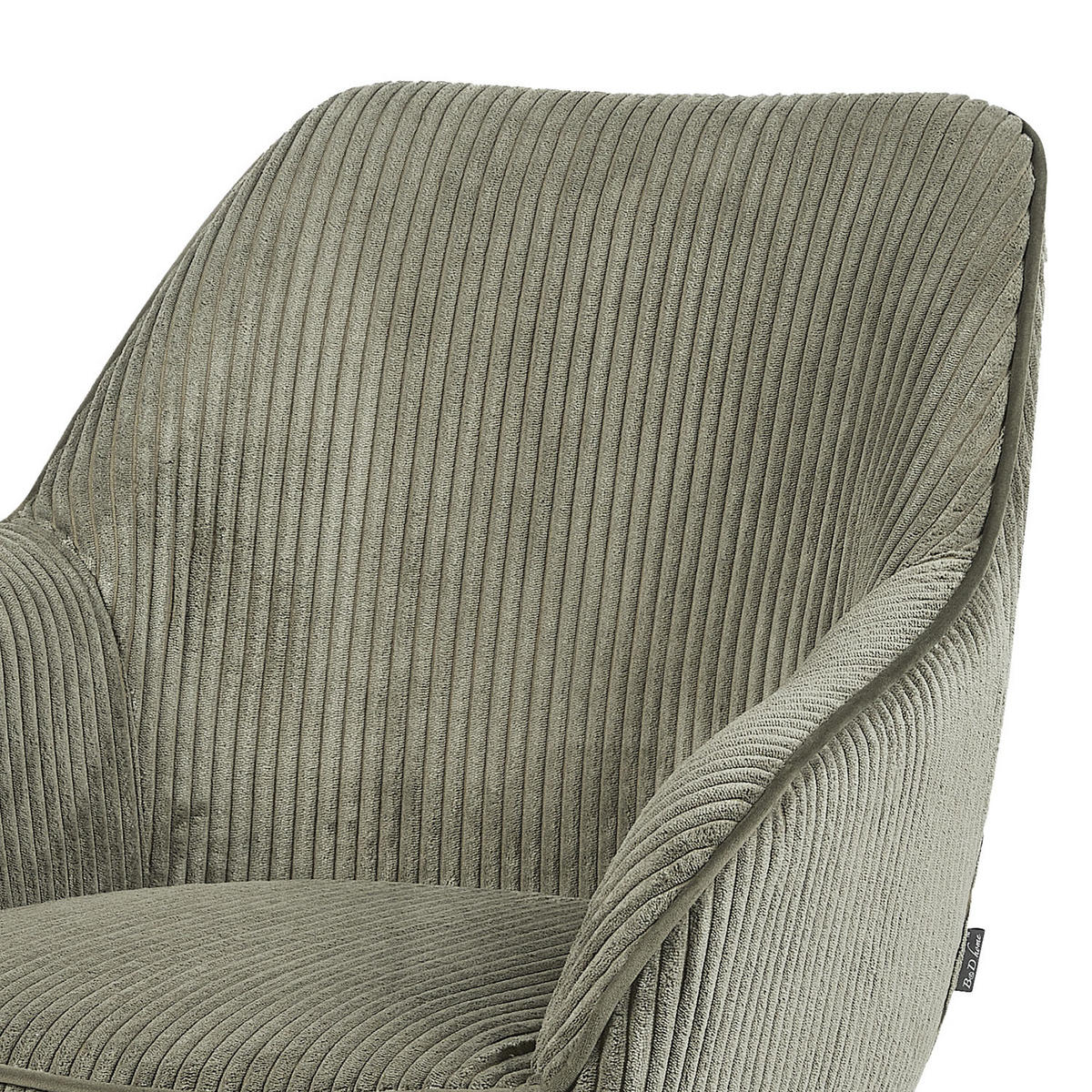 ARMLEHNSTUHL ARVIT - Schwarz/Grün, Textil/Metall (58/87/61cm) - B&D Home