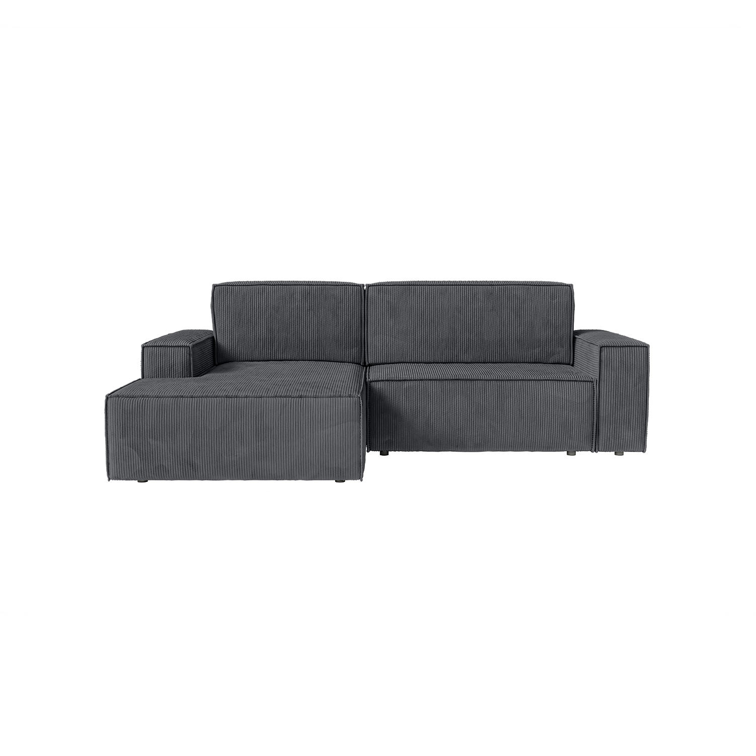 ECKSOFA Kokko mit Schlaffunktion, Anthrazit - Anthrazit, Textil (267/167cm) - Fedve