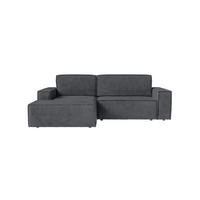 ECKSOFA Kokko mit Schlaffunktion, Anthrazit - Anthrazit, Textil (267/167cm) - Fedve
