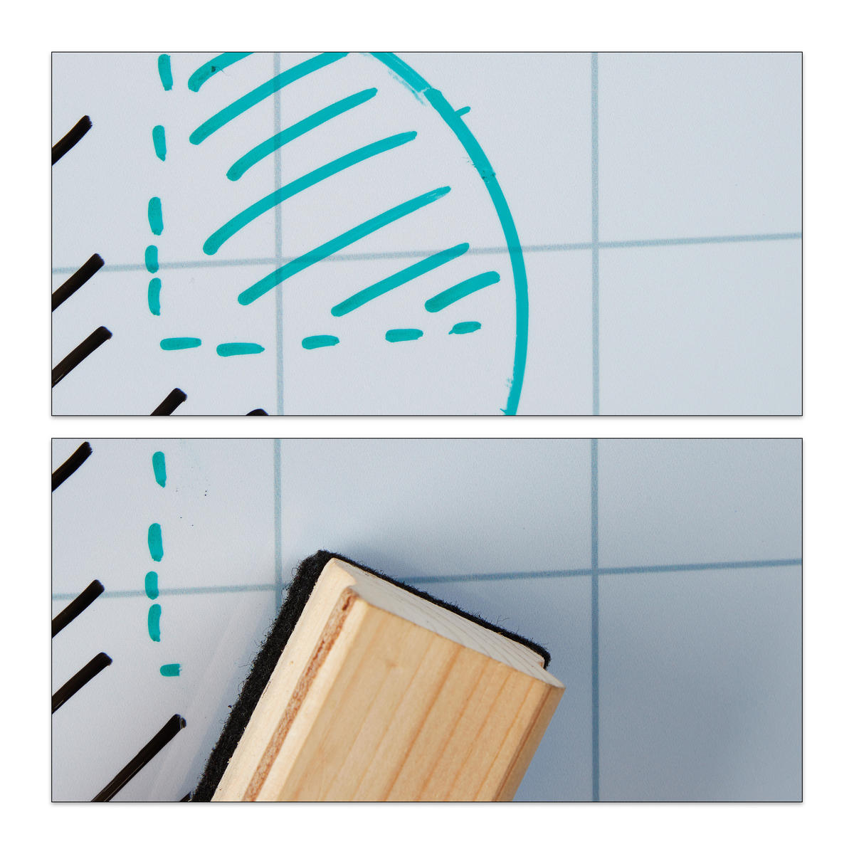 WHITEBOARD Planer - Weiß, Metall (90/60/5cm) - Relaxdays