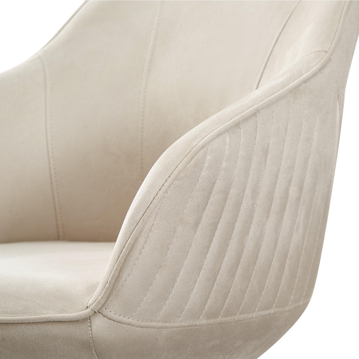 ARMLEHNSTUHL KATJA Grau - Grau, Textil/Metall (57/82/62cm) - B&D Home