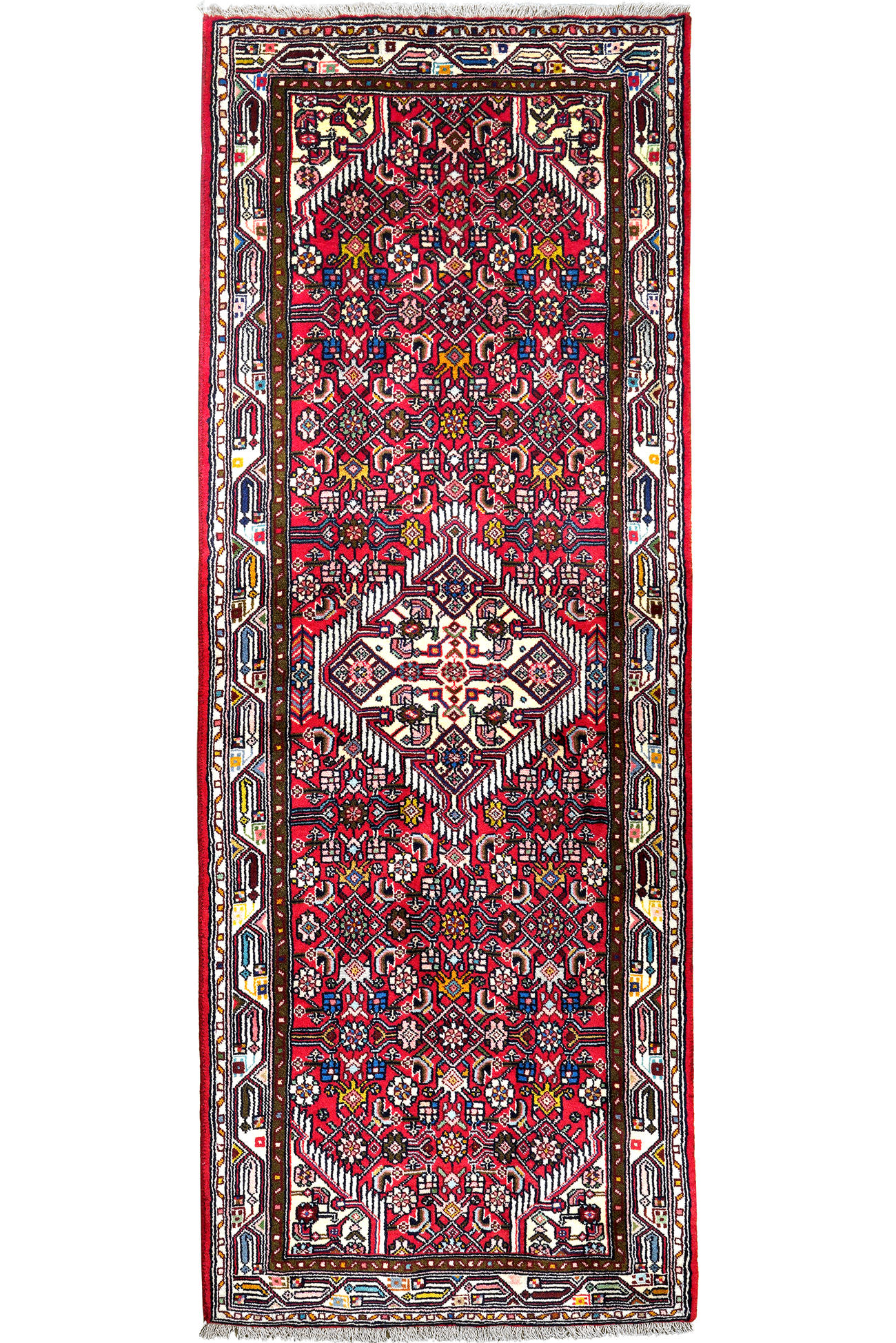 TEPPICH Assadabad Rot 201/77 cm Schurwolle - Rot, Textil (77/201cm) - Looma