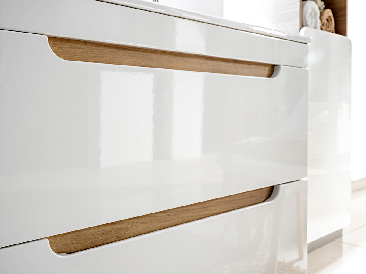 HOCHSCHRANK ARVIDA SZK4 Offenes Regal Eiche Weiß - Weiß, Holzwerkstoff (35/170/35cm) - Komodee