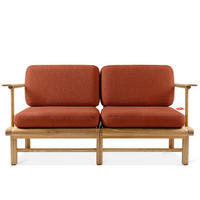 GARTENSOFA ATREDA 2-Sitzer - Orange, Holz/Textil (160/74/80cm) - KONSIMO®