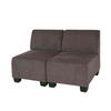 2-SITZER SOFA COUCH MODULAR Braun - Braun, Textil (114/76/72cm) - MCW