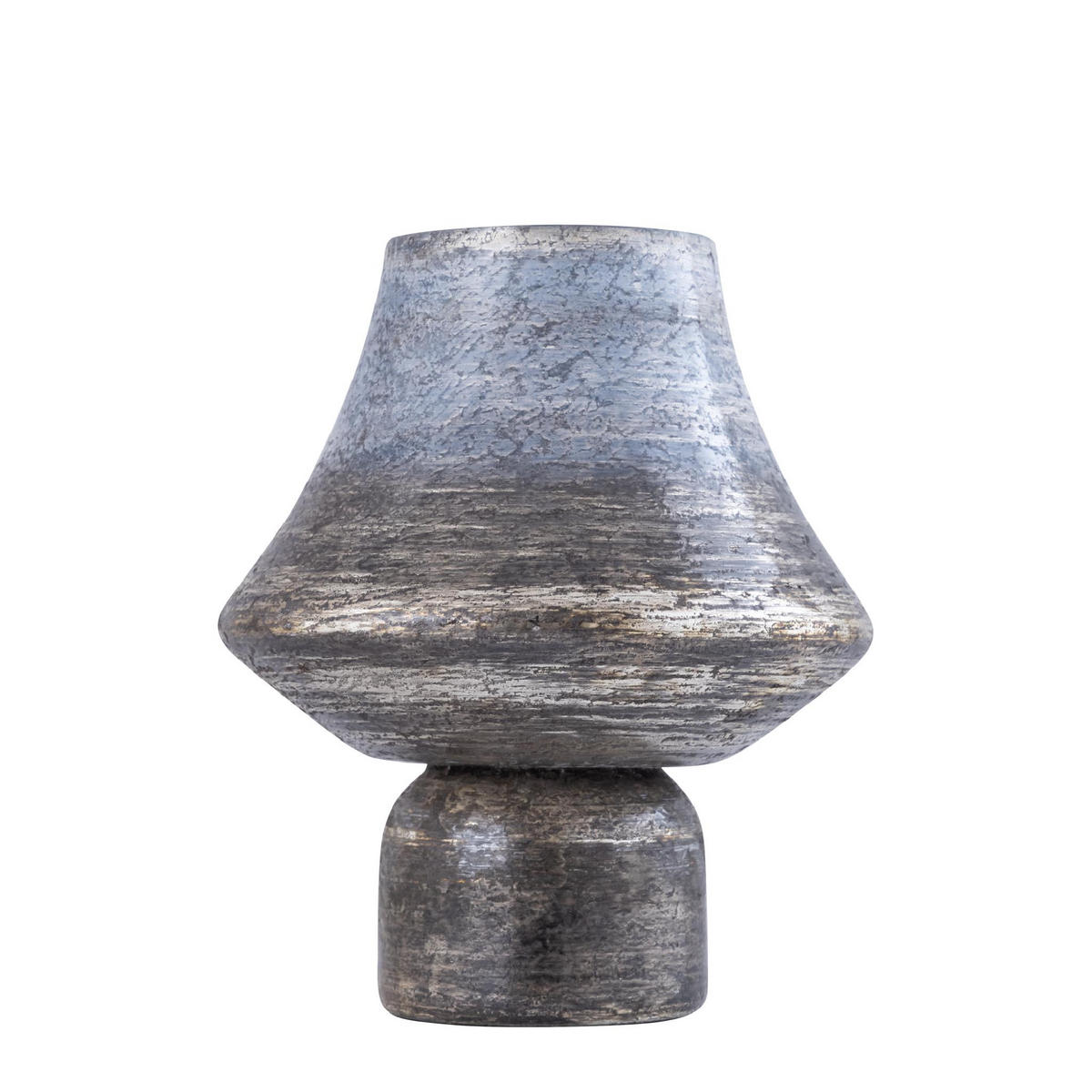 WINDLICHT Soroosh Grau 24/24/30cm - Grau, Glas (24/30/24cm) - PTMD Collection