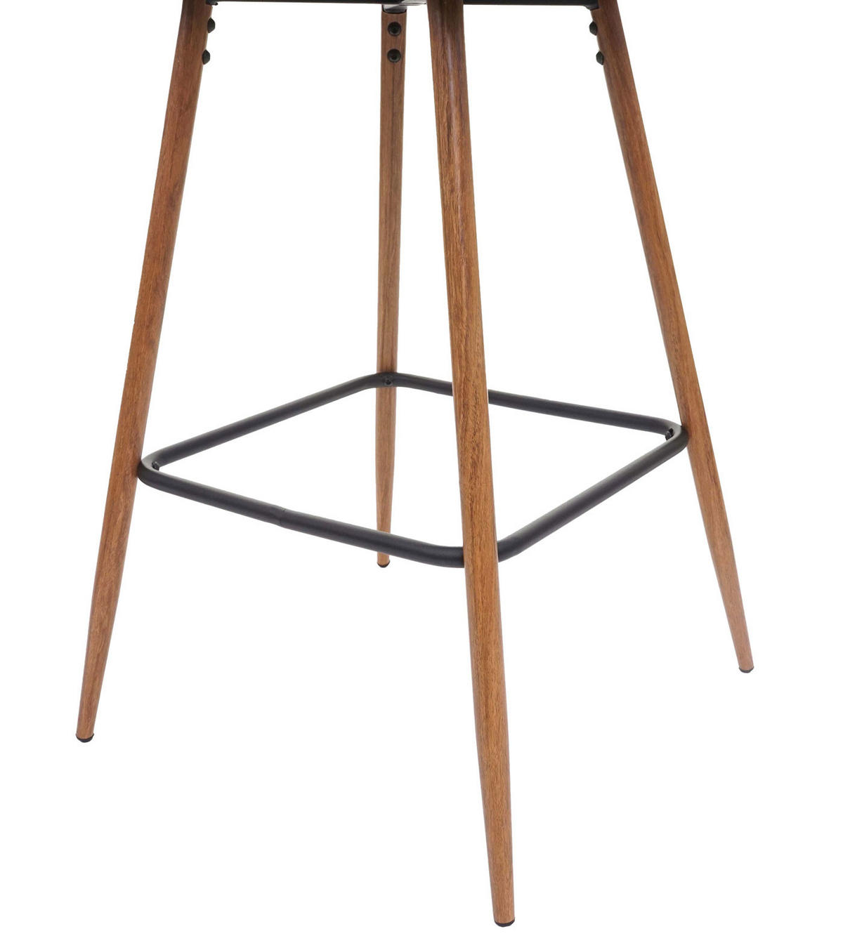 BARHOCKER 2er-Set Sitzhöhe 74cm Metall Holzoptik Stoff/Textil anthrazit-grau Küchenhocker mit Lehne - Schwarz, Textil (53/100/50cm) - PROREGAL