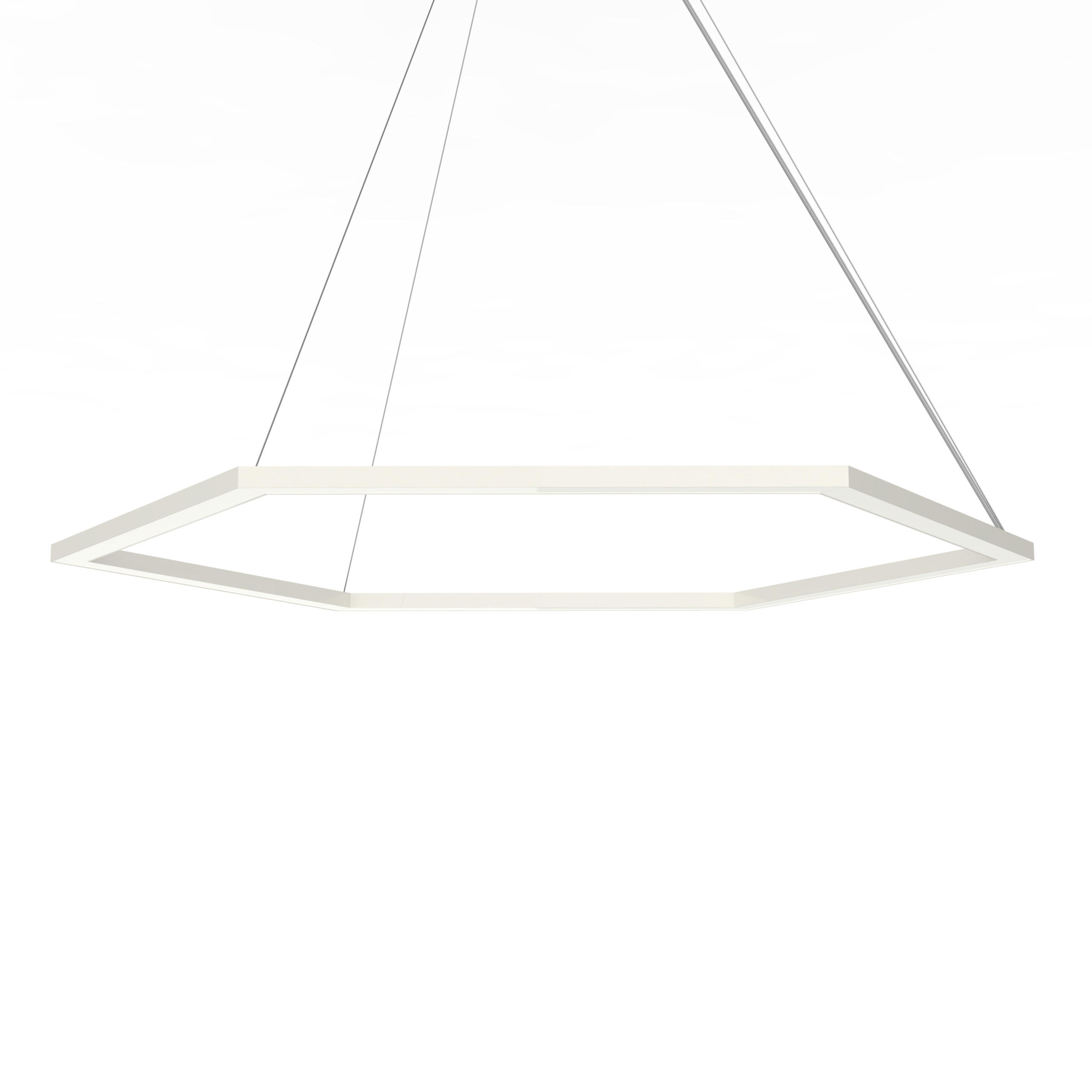 Lumicom Led-Hängeleuchte Weiß Hochglanz 90x100x1.6 cm