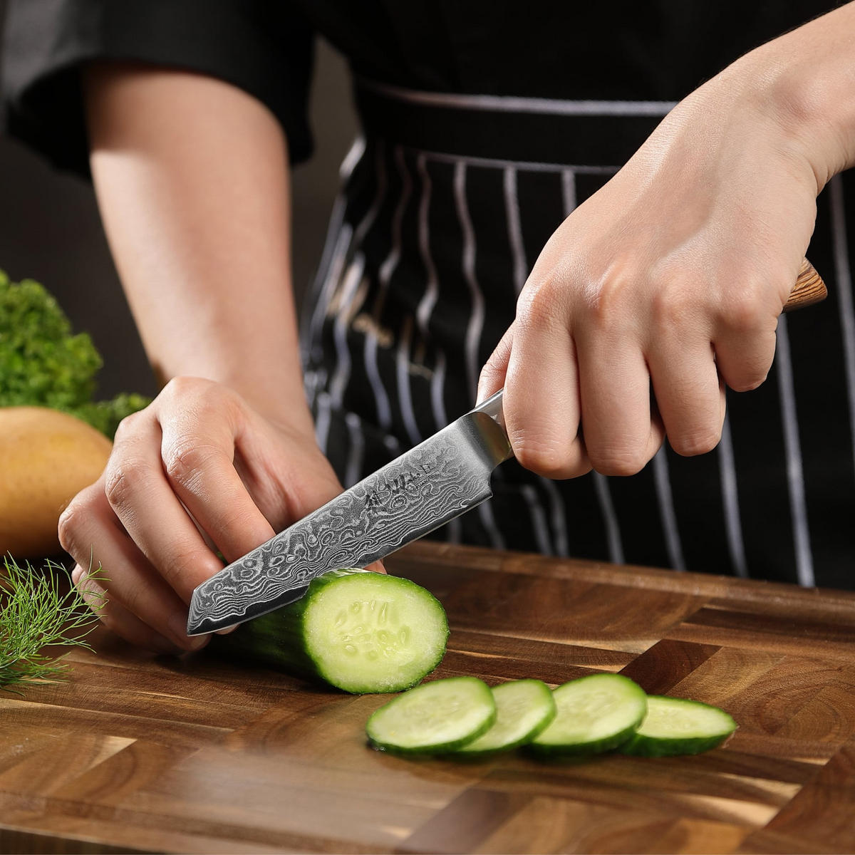 OFFICEMESSER 10 cm - Braun, Holz/Metall (22cm) - Wakoli