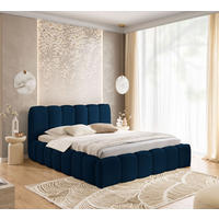 POLSTERBETT MIA Bettkasten Lattenrost 120x200 Dunkelblau - Dunkelblau, Holz (120/200cm) - Furnistar