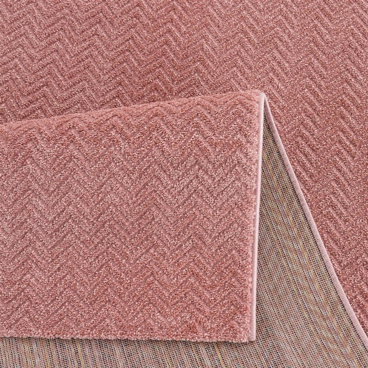 KURZFLOR-TEPPICH Fancy 805 Rosé 140x200 cm - Rot/Rosa, Textil (140/200cm) - carpet city