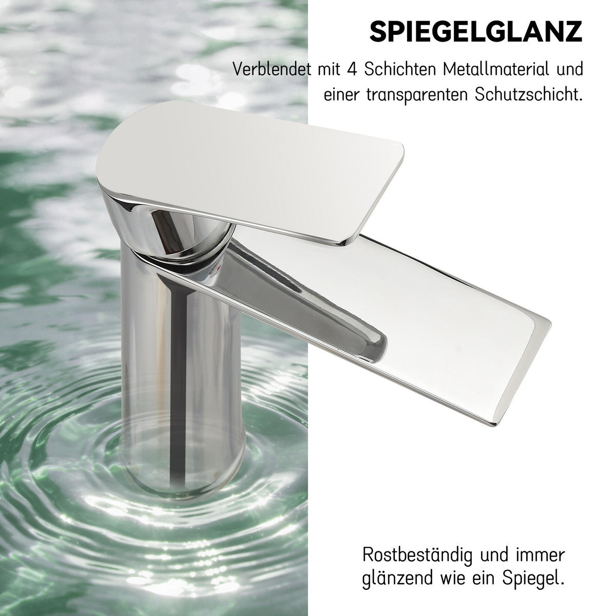WASCHBECKENARMATUR Chrom Einhebel-Warm-Kalt Mischhahn - Silberfarben, Metall (21/7.3/26.5cm) - SHOPENTRA