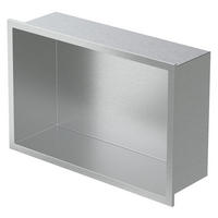 DUSCHNISCHE Silber 30/20 cm - Silberfarben, Metall (22/10/32cm) - LuxeBath