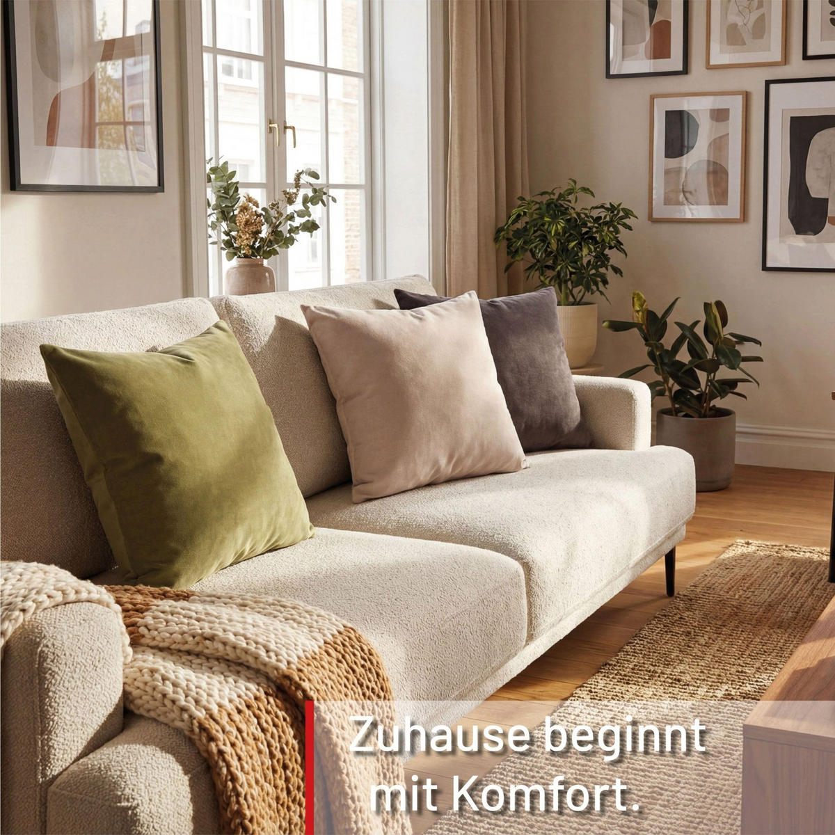 DEKOKISSEN Uni Grün 45x45 cm mit Füllung - Grün, Textil (45/45cm) - Deco-Raum