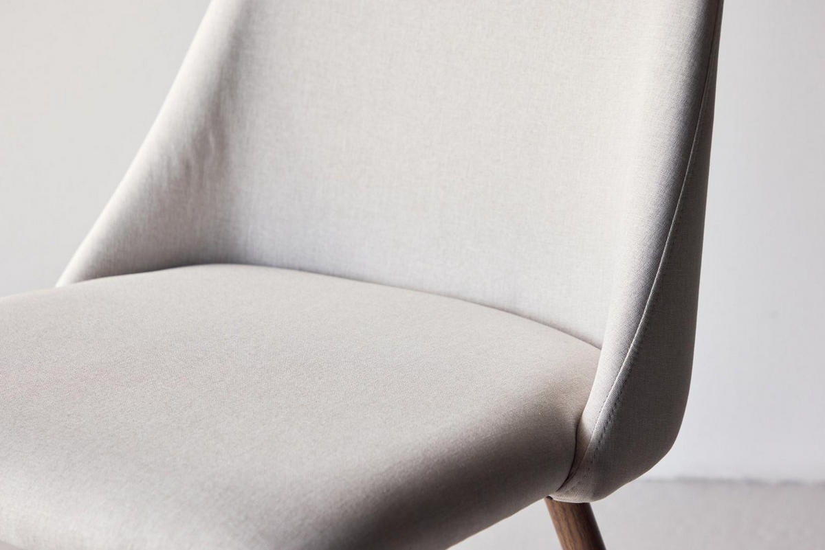 ESSZIMMERSTUHL, Night, Beige, Metall / Polyester / Leinen, 48 x 56 x 83 cm - Beige, Textil/Metall (48/83/56cm) - ebuy24