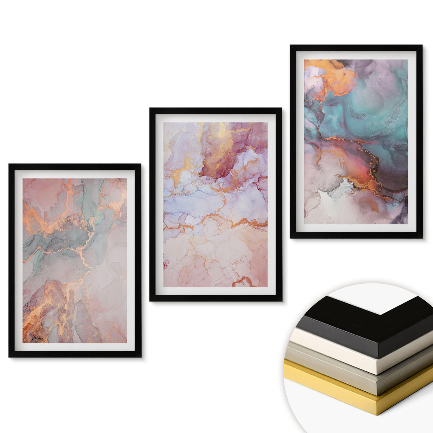 ArtPrintCave Wandbilder Schwarz 40x60 cm