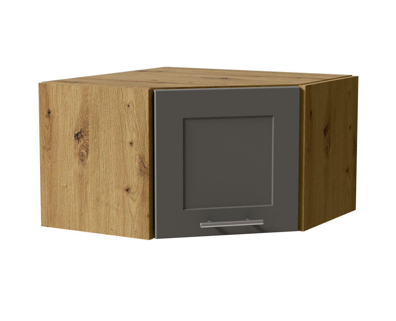 ECKHÄNGESCHRANK Oslo W10/60/36 Eiche Artisan / Dust Grey Matt 60 / 60 / 36cm - Eiche Artisan/Grau, Holz/Holzwerkstoff (60/36/60cm) - Feldmann-Wohnen