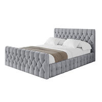 POLSTERBETT mit Bettkasten, Fußteil und Lattenrost, Boxbett ohne Matratze - LARO-Z 120x200 Hellgrau - Hellgrau, Holzwerkstoff/Textil (120/200cm) - ALTDECOR