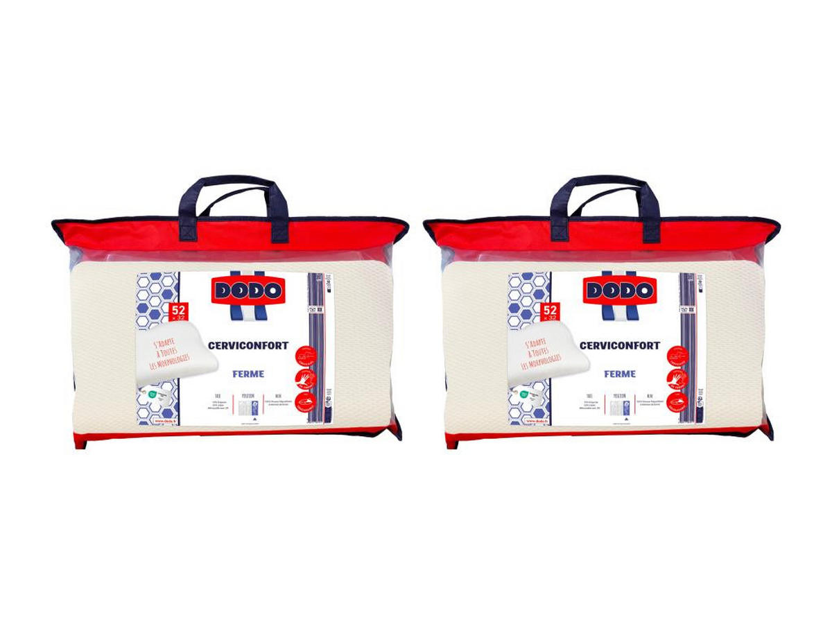 ERGONOMISCHES Kopfkissen 2er-Set - 35 x 52 cm - DODO von PERFECT POSITION - Weiß, Textil (35/52cm) - Dodo