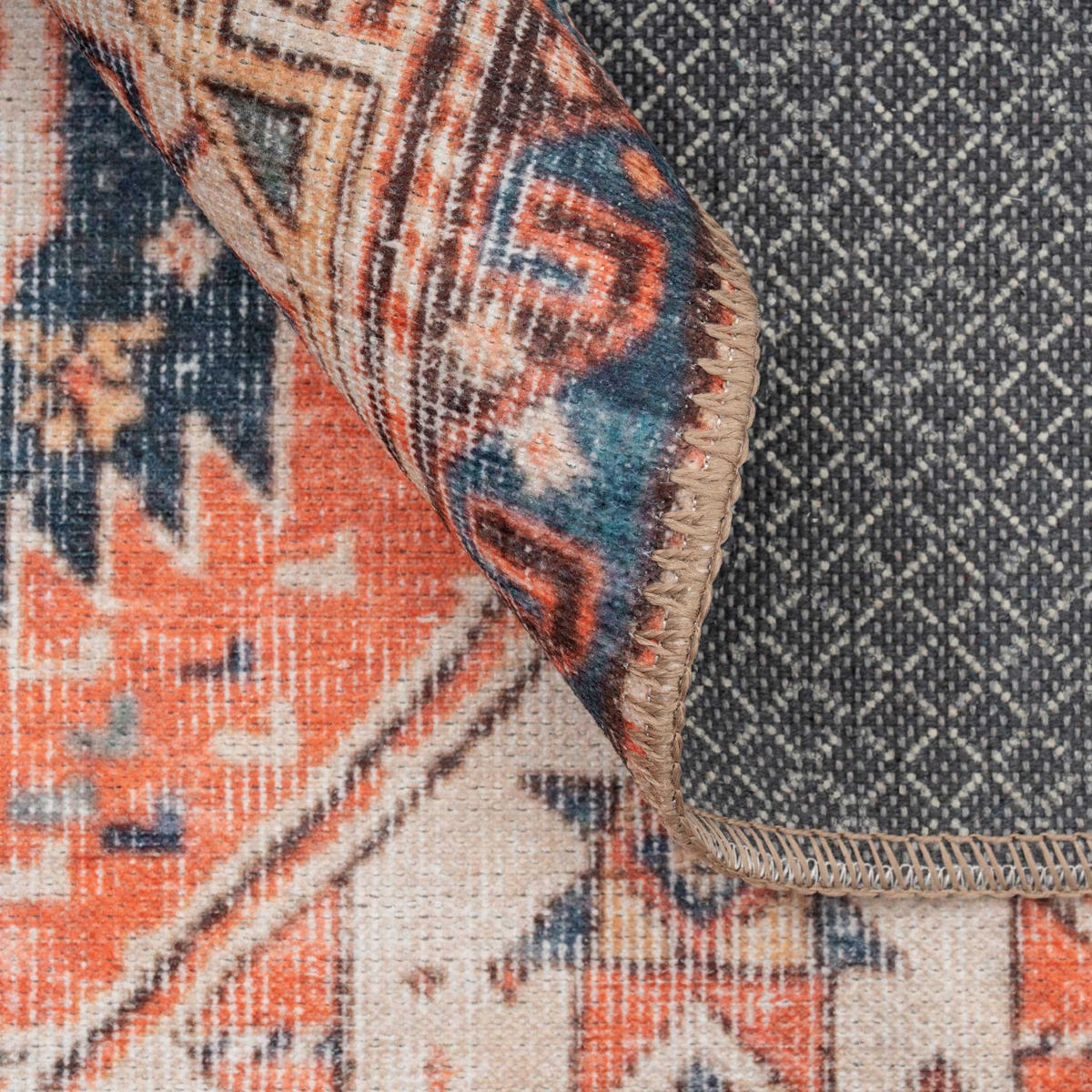 FLACHWEBETEPPICH Perla Multi - Orange, Textil (120/170cm) - Kukoon Rugs