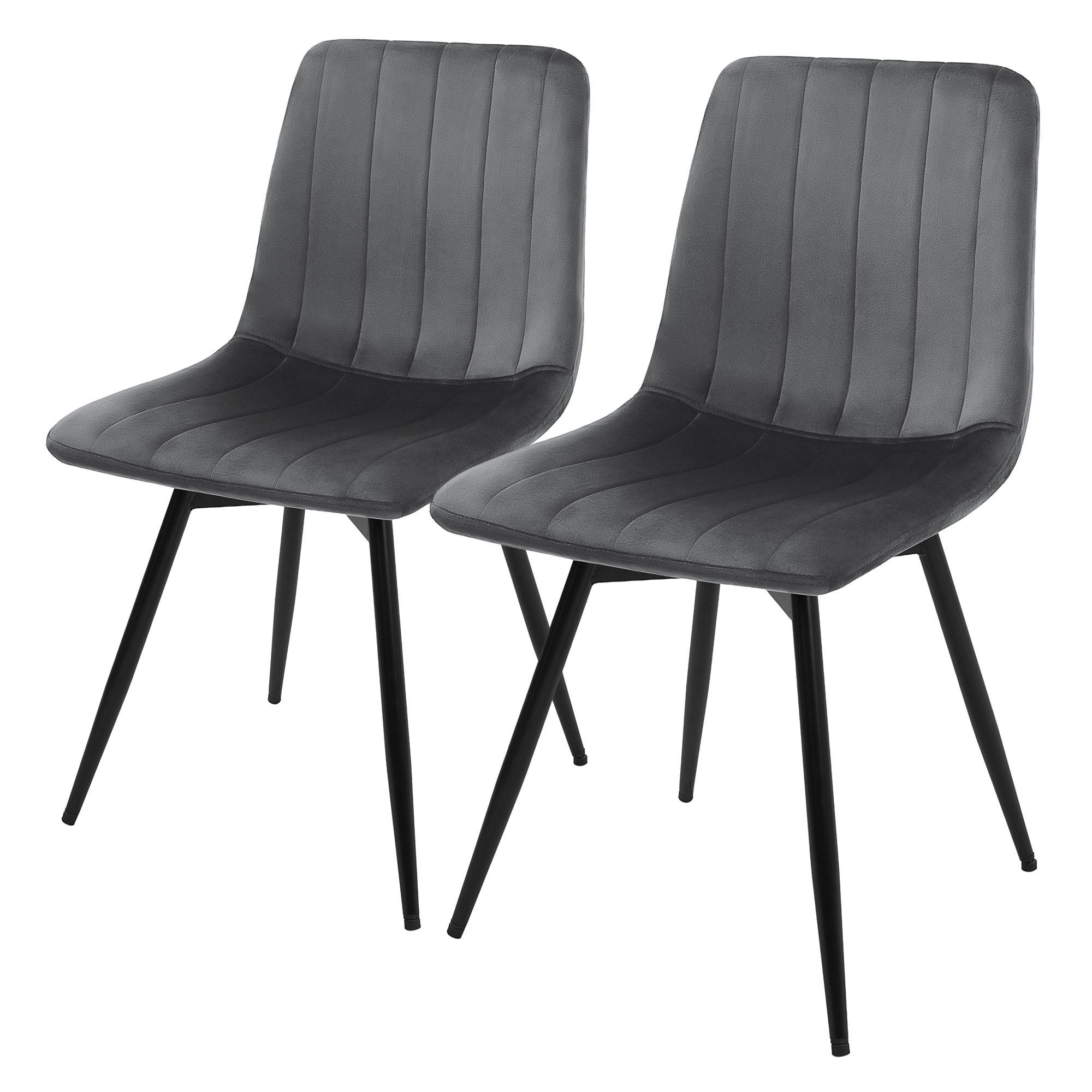 Ml-Design Esszimmerstühle Anthrazit 43x81x52 cm