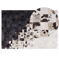 KURZFLOR-TEPPICH Kemah 200/140 cm - Schwarz, Fell (140/200cm) - Beliani