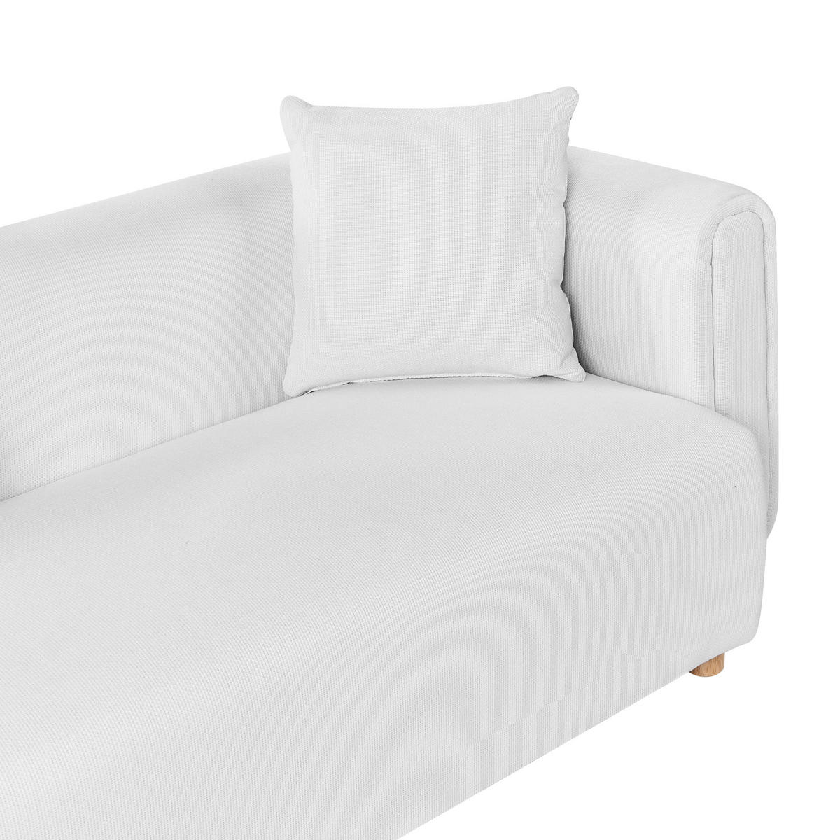 POHOVKA 2-místná Látka Bílá Lillerod - světle hnědá, textil (176/67/86cm) - Beliani
