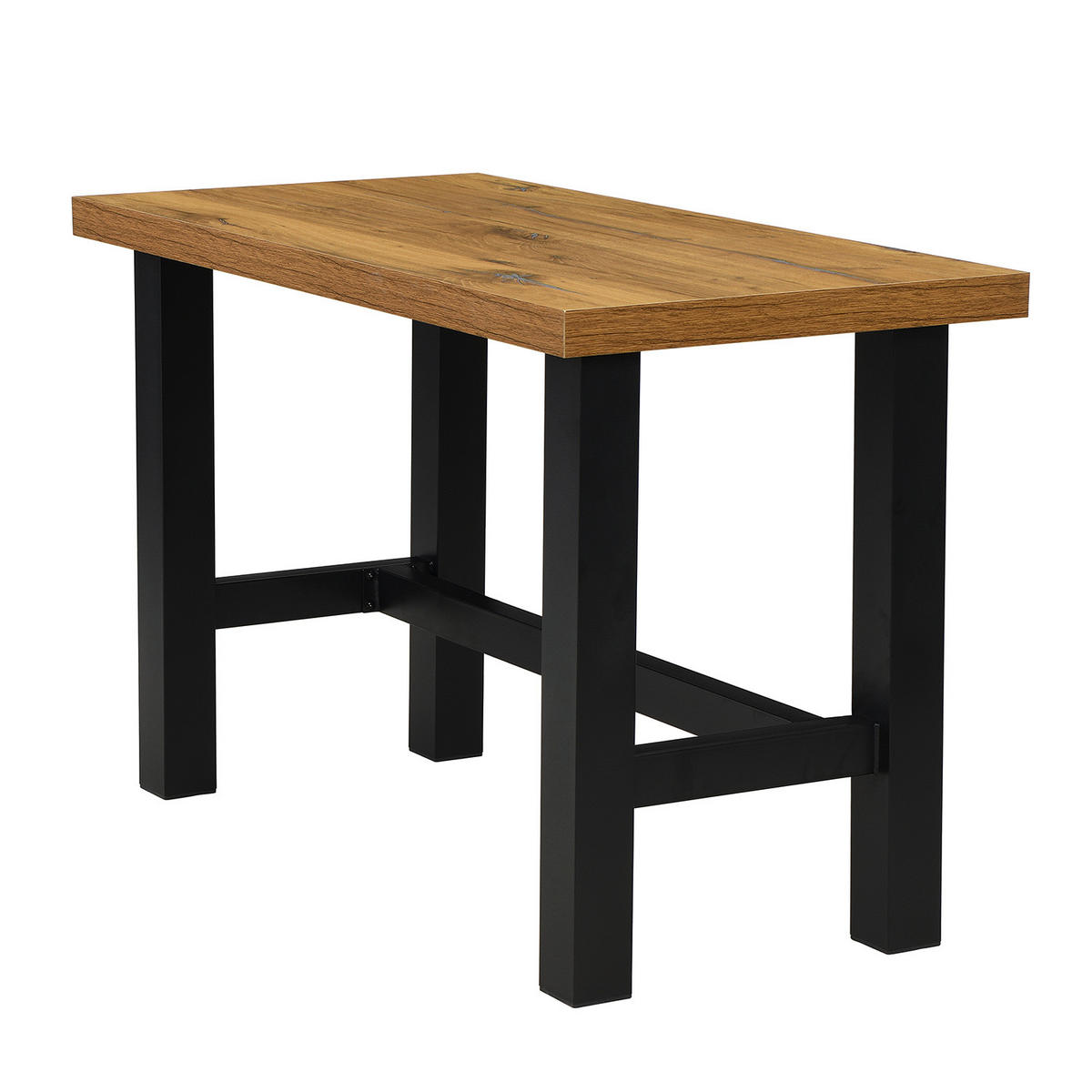 SCHREIBTISCH THOR 120/60/77 cm - Alteiche/Schwarz, Holzwerkstoff/Metall (60/120/77cm) - DUBI Möbel