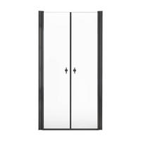 PENDELTÜR Klarglas LAVEA - 85 x 195 cm Schwarz - Schwarz, Glas/Metall (85/195cm) - Home Deluxe