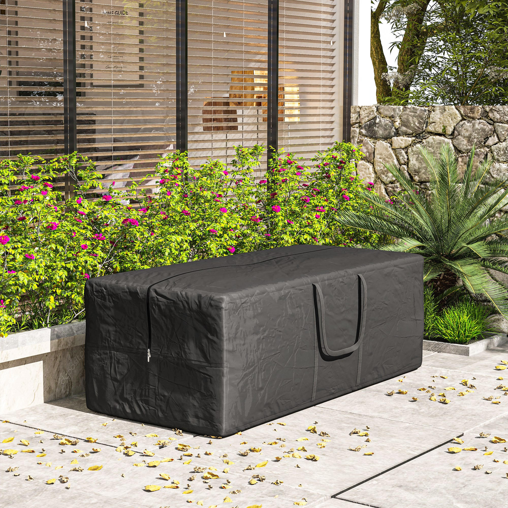 AUFBEWAHRUNGSTASCHE, Oxfordstoff, Schwarz - Schwarz, Kunststoff (80/60/175cm) - Outsunny