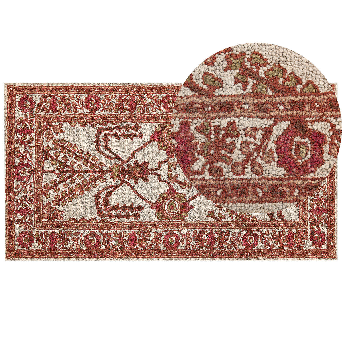 TEPPICH geflochten Adilcevaz 150/80 cm - Orange, Textil (80/150cm) - Beliani