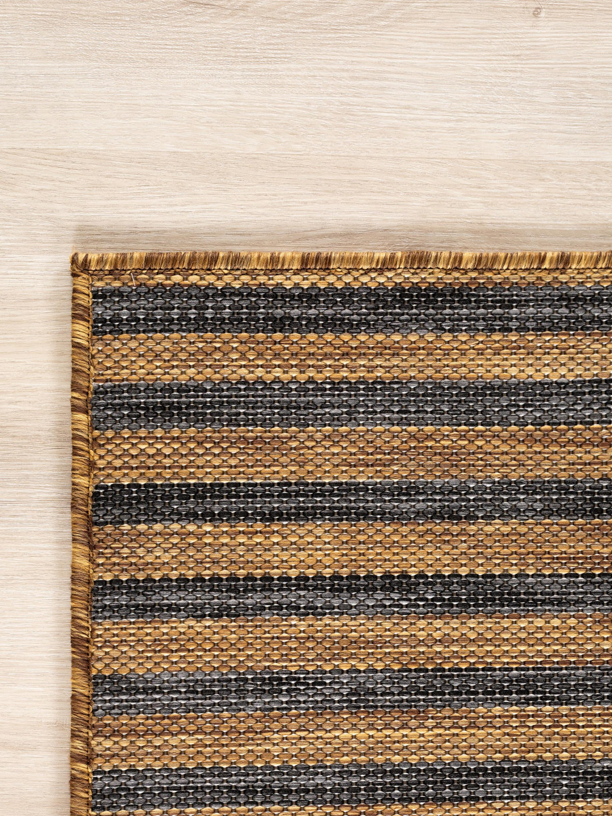 LÄUFER Outdoor, Fußbodenheizung-geeignet, mit Bogenmuster, VIGOLENO in Braun-Schwarz, 80 x 250 cm - Braun, Textil (80/250cm) - KADIMA DESIGN