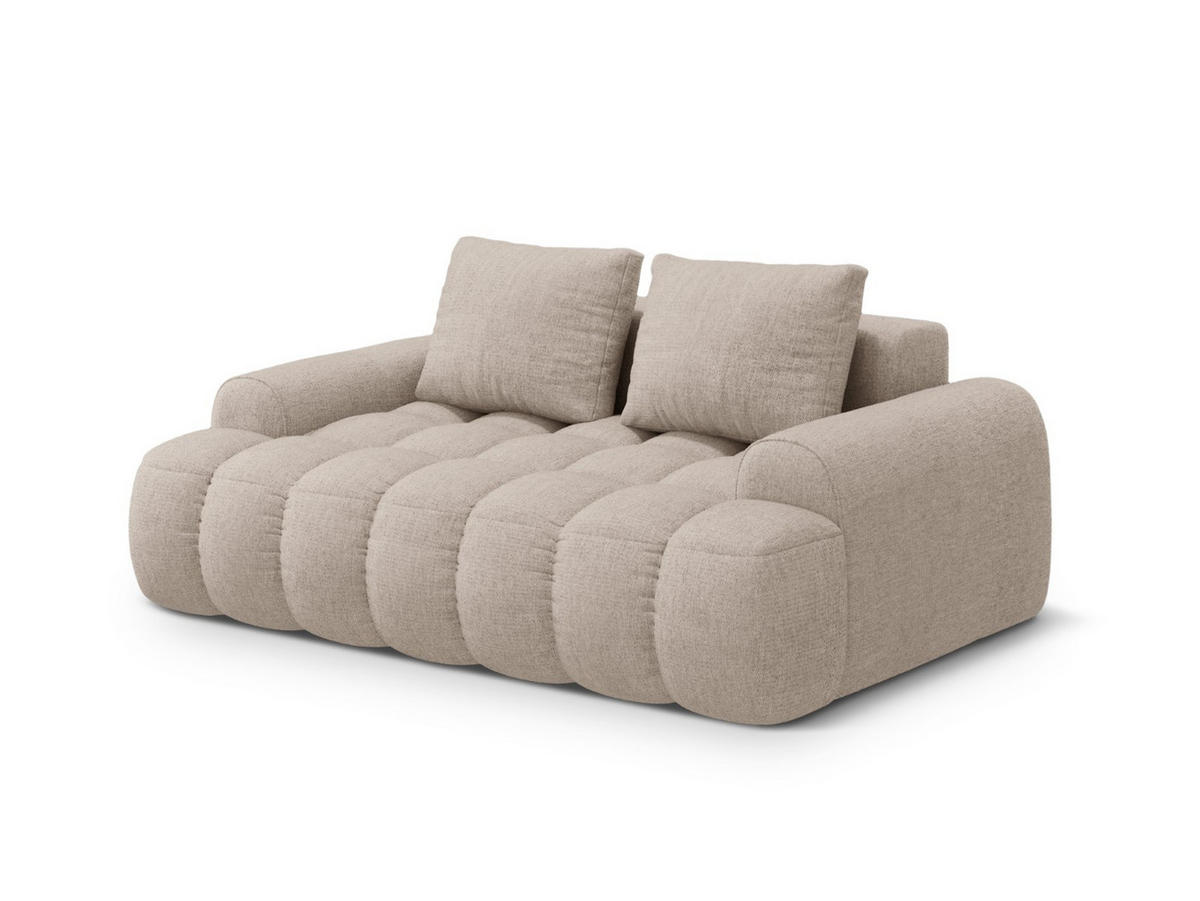 SOFA Linz aus strukturiertem Stoff sandfarben 2 Sitzplätze - Sandfarben, Textil (100/84/175cm) - Cosmopolitan Design