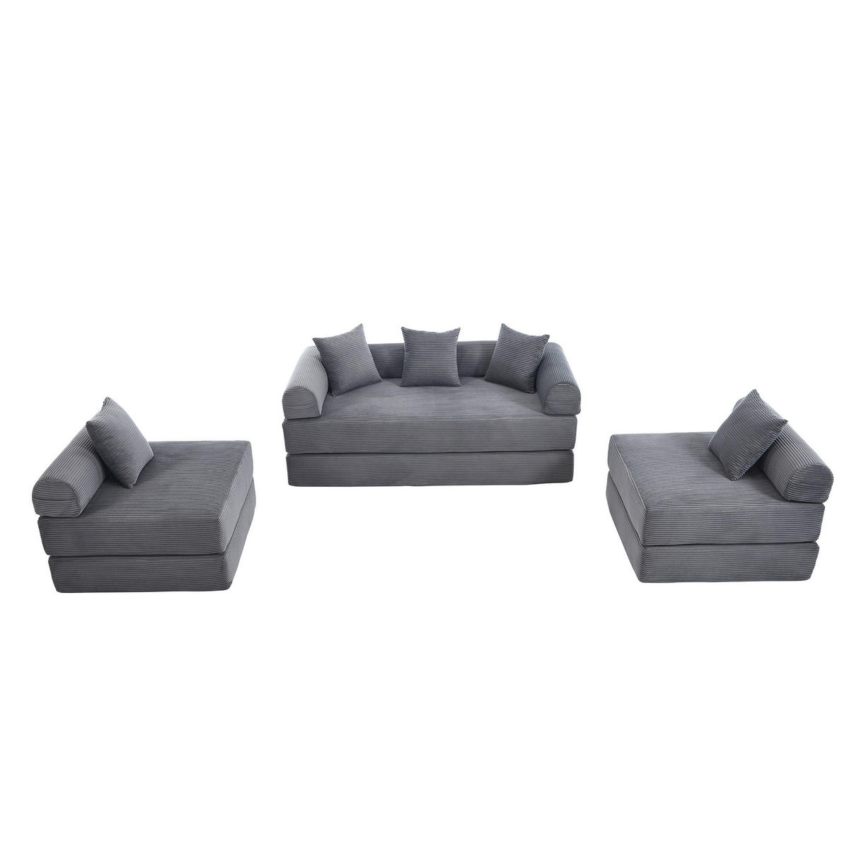 ECKSCHLAFSOFA 270/180/64 cm Dunkelgrau - Dunkelgrau, Textil (180/270cm)