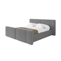 POLSTERBETT mit Bettkasten, Fußteil und Lattenrost, Bett mit Matratze H3/H4 - RIVO-Z 120x200 Grau - Greige, Holzwerkstoff/Textil (120/200cm) - ALTDECOR